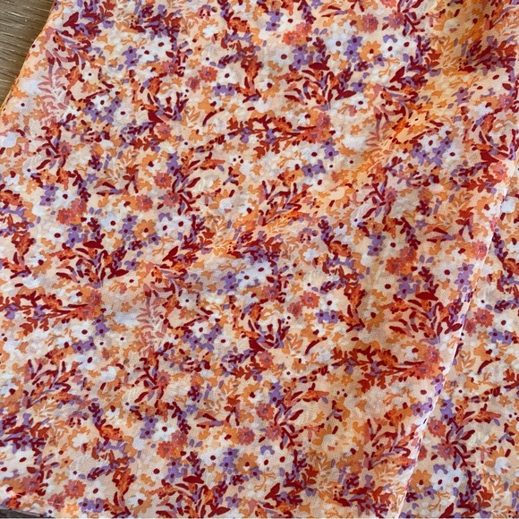 NWT Papillon Blouse Ditsy floral ruffle sleeves smocked chest XXL - Picture 4 of 10